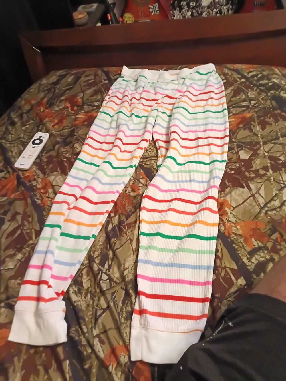Wondershop White Rainbow Stripe Thermal Joggers